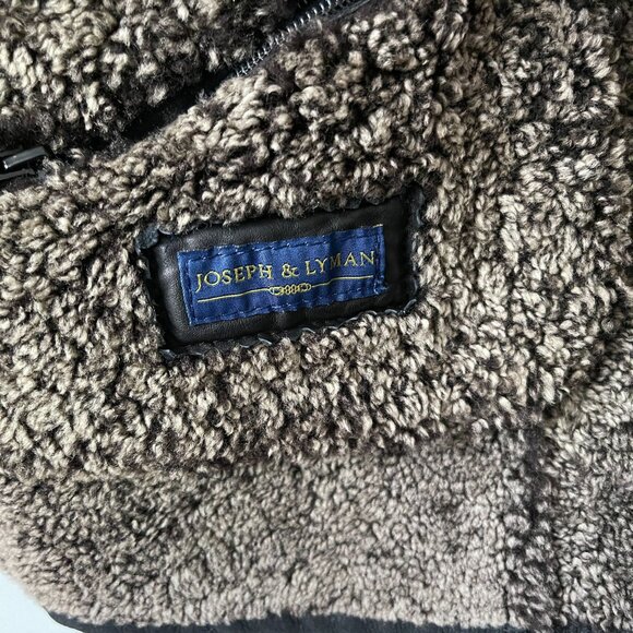 Joseph & Lyman Luxurious Black Shearling Sheepskin Fur Jacket Coat Size 42 Chile - Picture 4 of 10